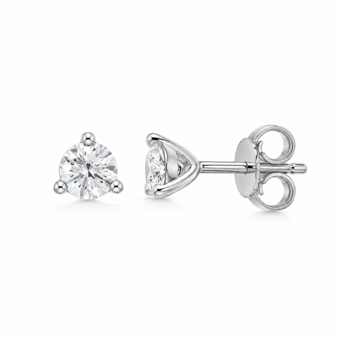 14k White Lab Grown Diamond Earrings 0.20 cttw