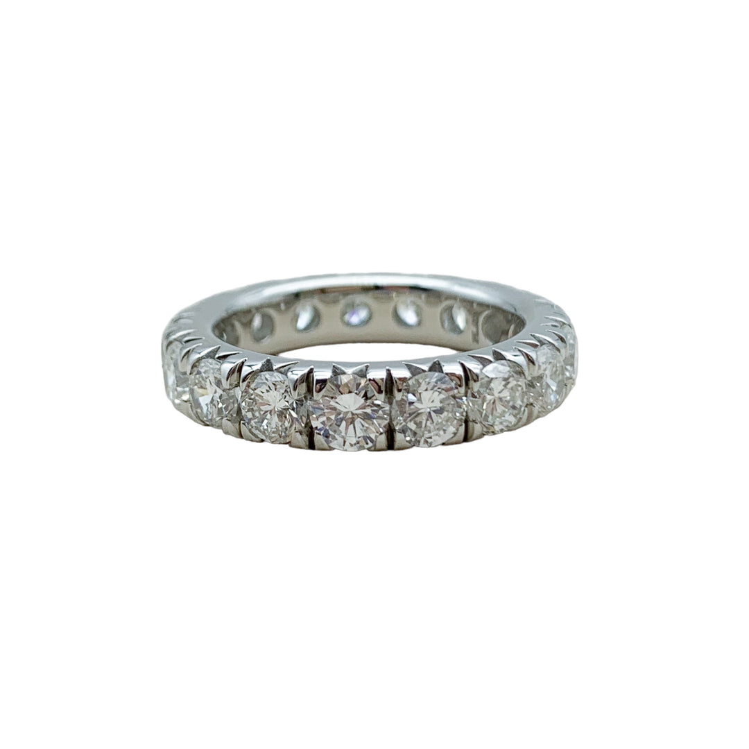 Platinum White Gold Eternity 4.06ctw Round Diamond Wedding Band