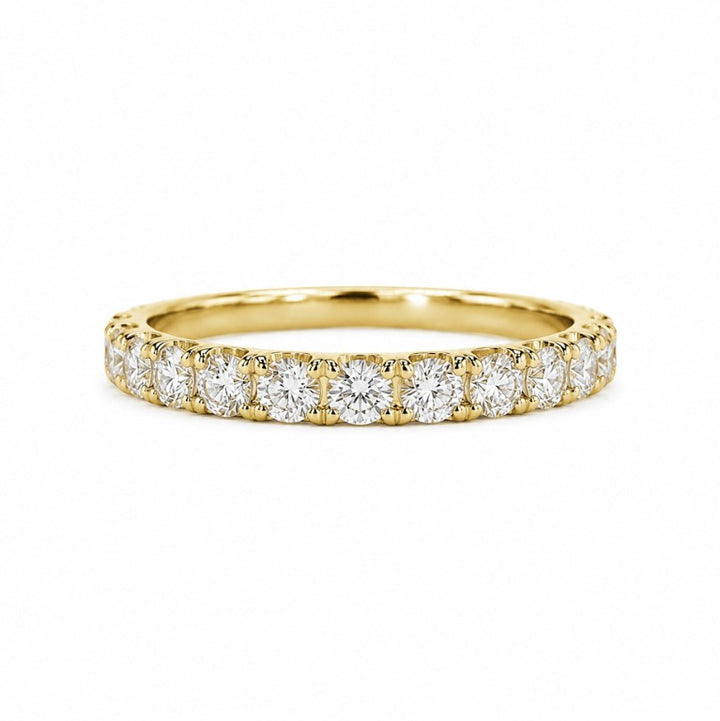 14k Yellow Prong Set 1ctw Diamond Wedding Band