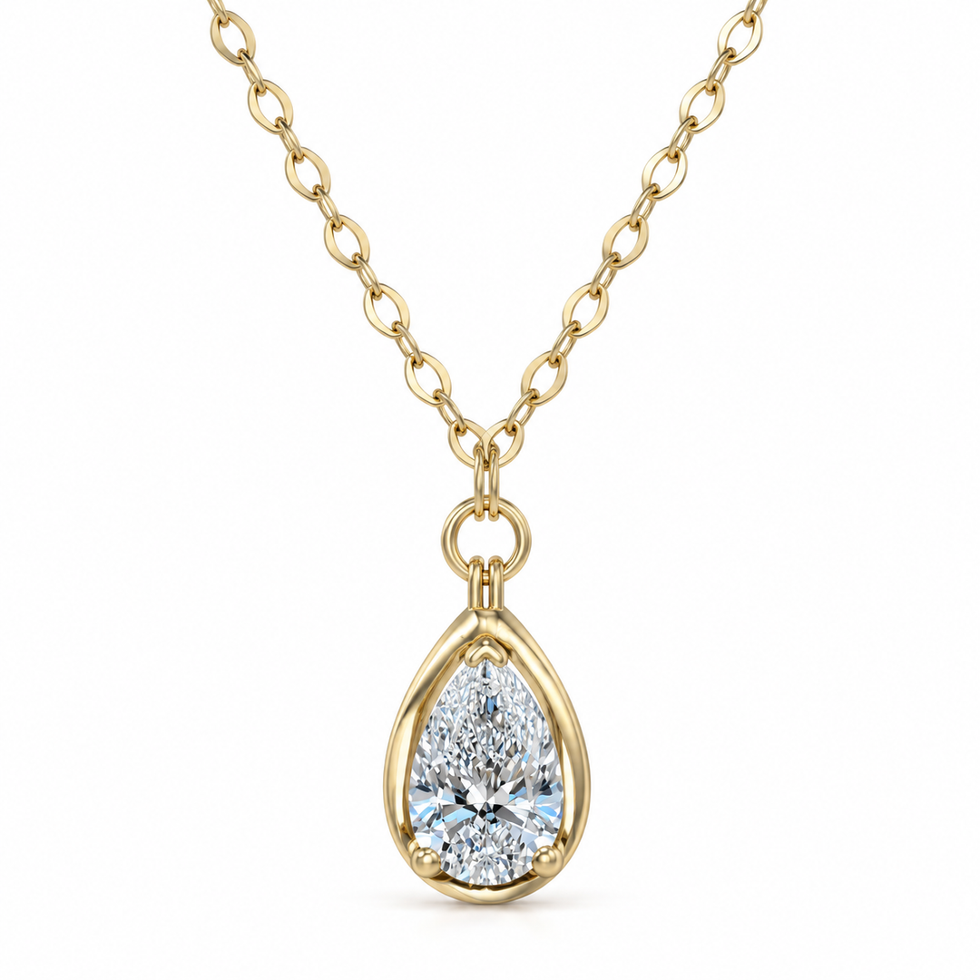 14k Yellow Lab Grown Diamond Pendant