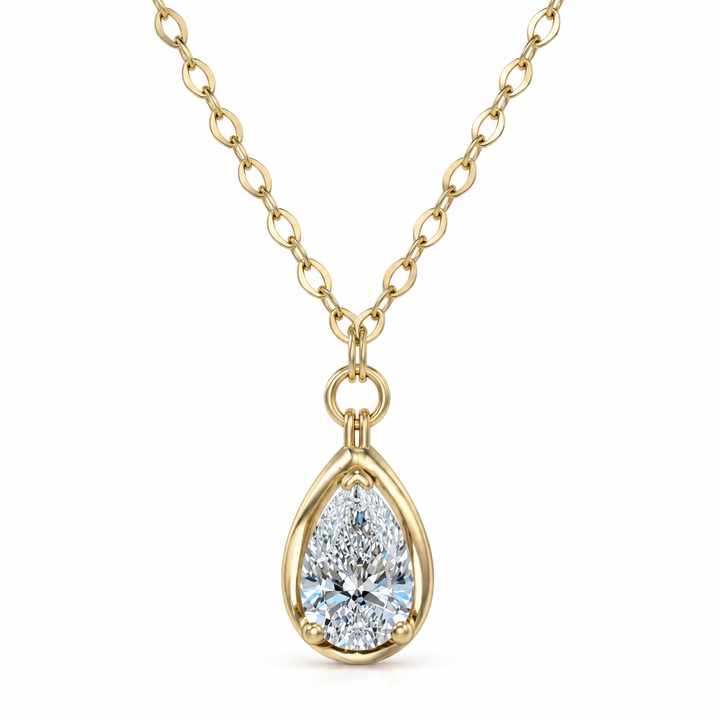 14k Yellow Lab Grown Diamond Pendant