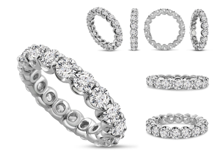 Platinum Eternity 3.41ctw Round Diamond Wedding Band