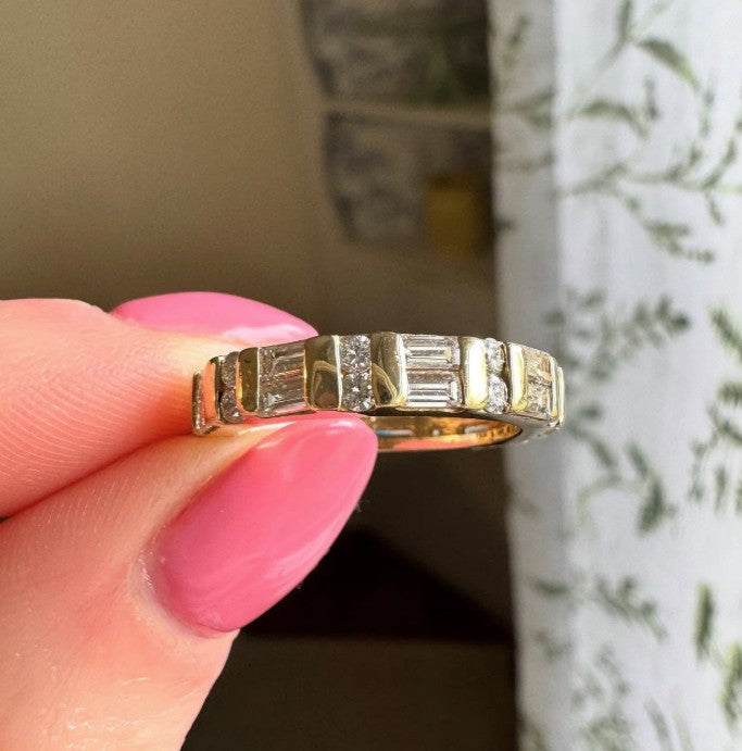 14k Yellow Gold Eternity Estate Ring