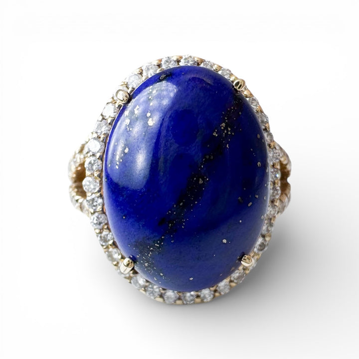 14k Yellow Gold Lapis Estate Ring
