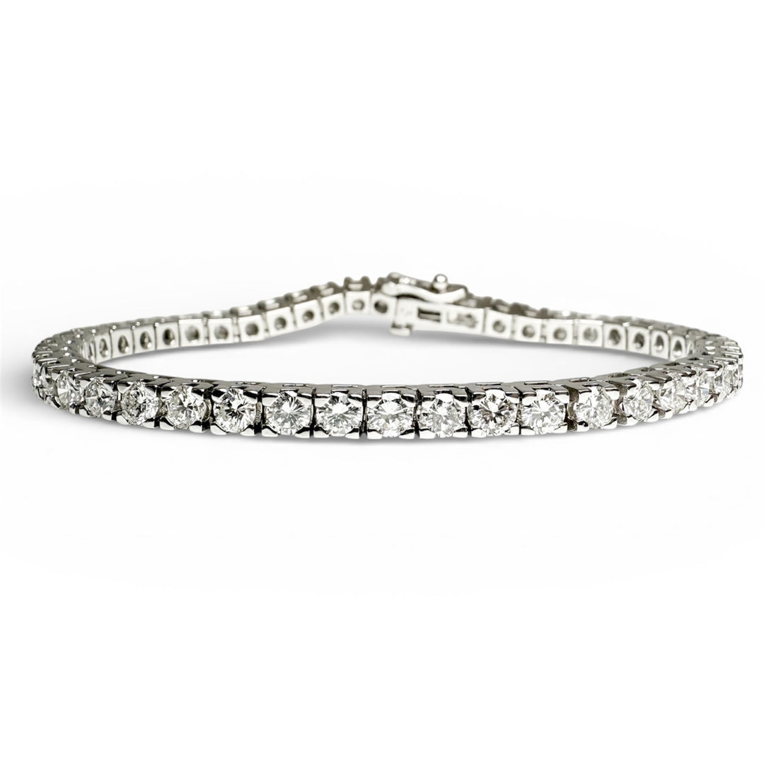 14k White Gold Estate Diamond Tennis  Bracelet