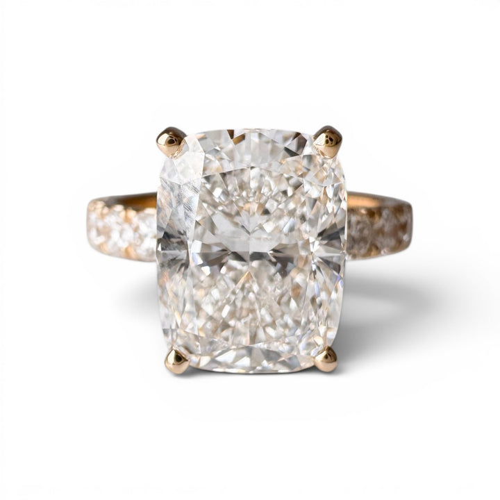 4.02ct D VS1 Cushion Lab Diamond Engagement Ring