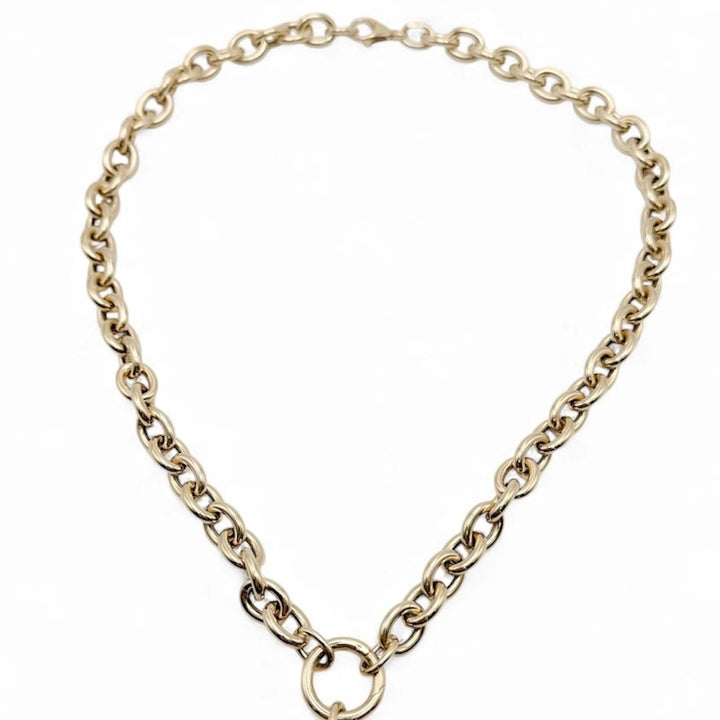 14k Yellow Gold Toggle Necklace