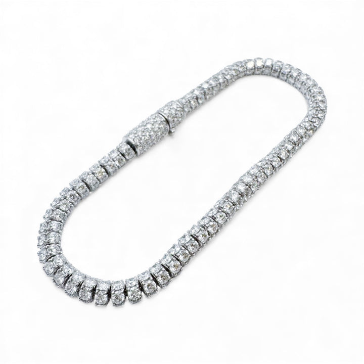 14k White Gold Lab Grown Diamond Bracelet 14.08 cttw