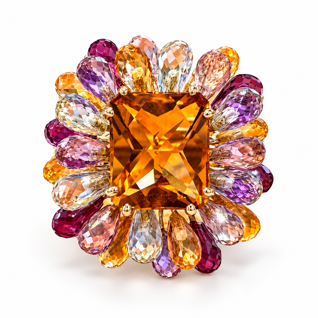 14k Yellow Gemstone Estate Ring