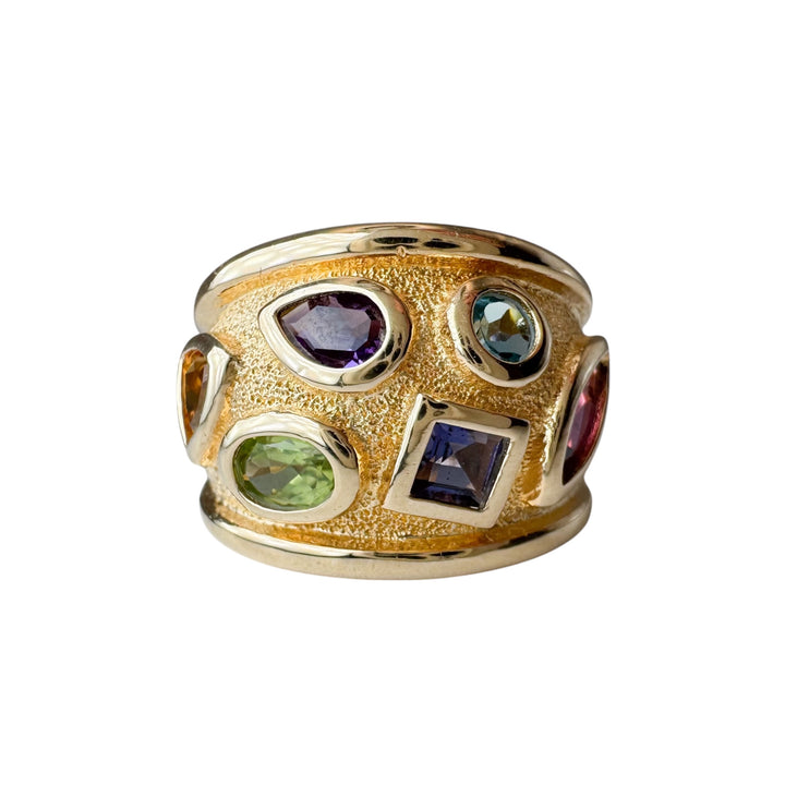 14k Yellow Gold Gemstone Estate Ring