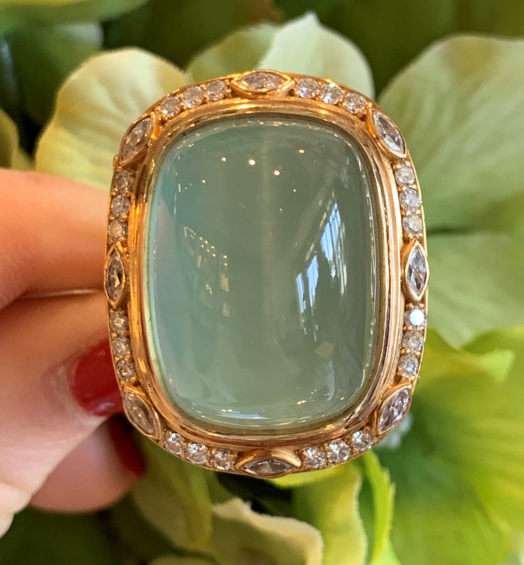 18k Yellow Gold Estate Diamond Designer Ring
