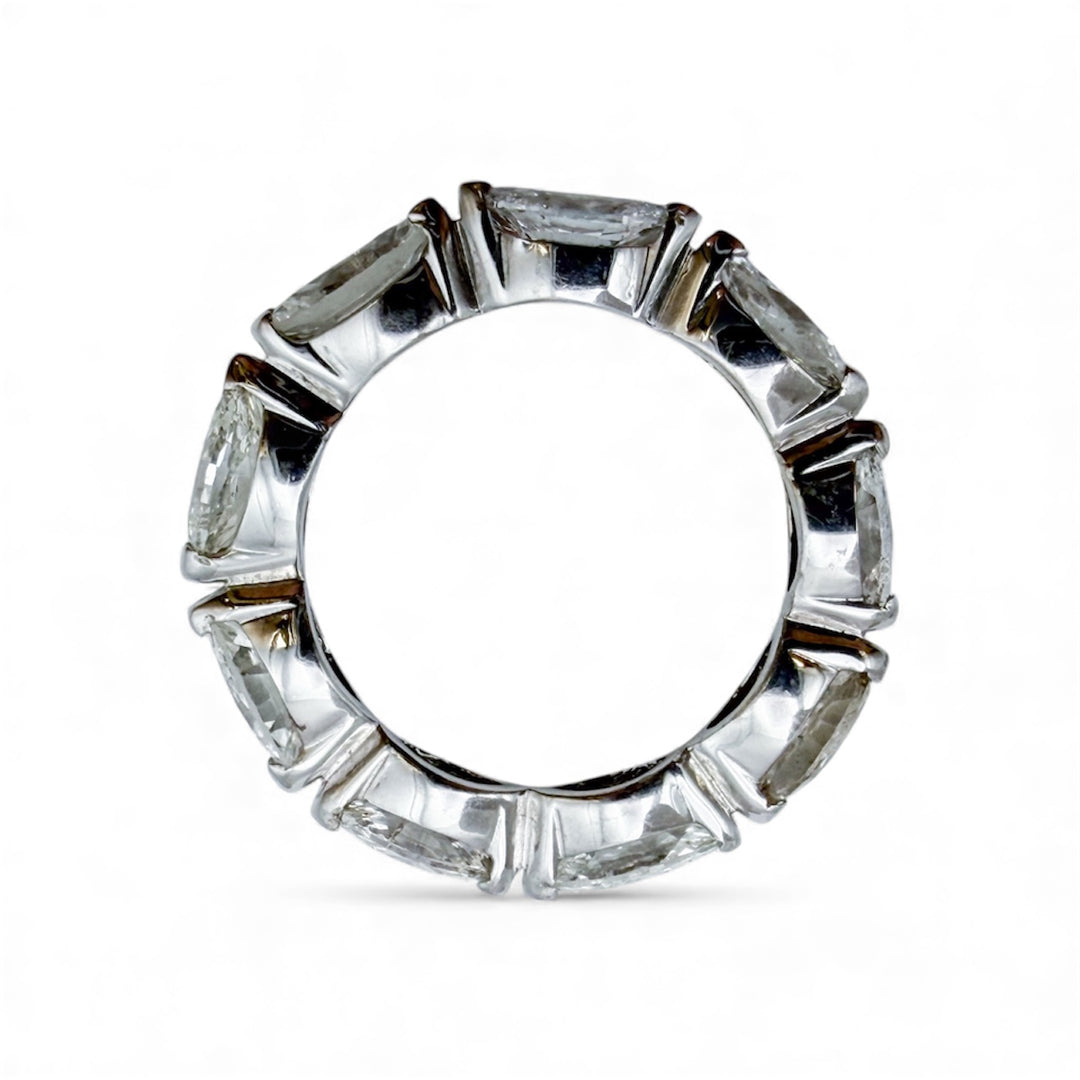 14k White Gold Prong Set Diamond Estate Ring