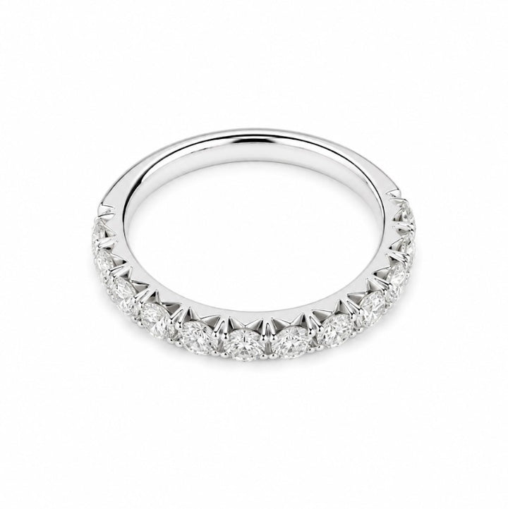 14k White Common Prong 1ctw Diamond Wedding Band