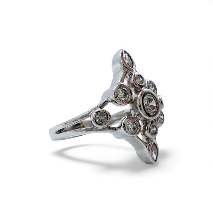 14k White Gold Diamond Estate Ring