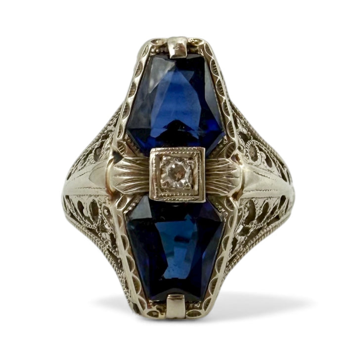 14k White Gold Antique Estate Ring