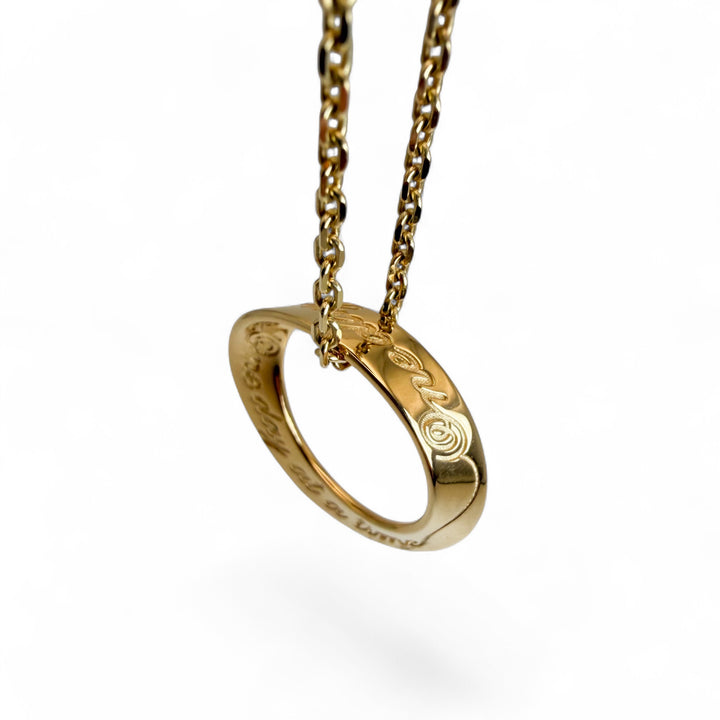 14k Yellow Gold "One day at a time" Necklace