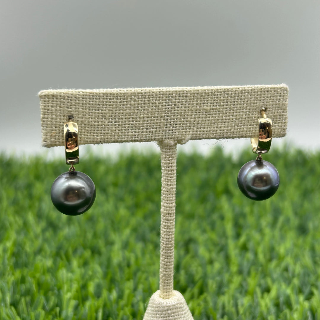 14k Drop Pearls Earrings