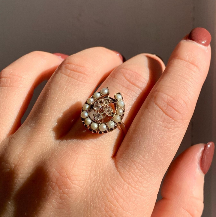 14k Yellow Gold Horseshoe Estate Ring