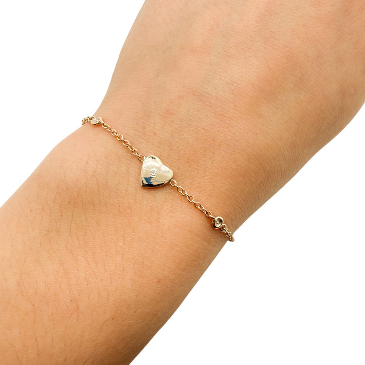 14k Yellow Gold Diamond Bracelet