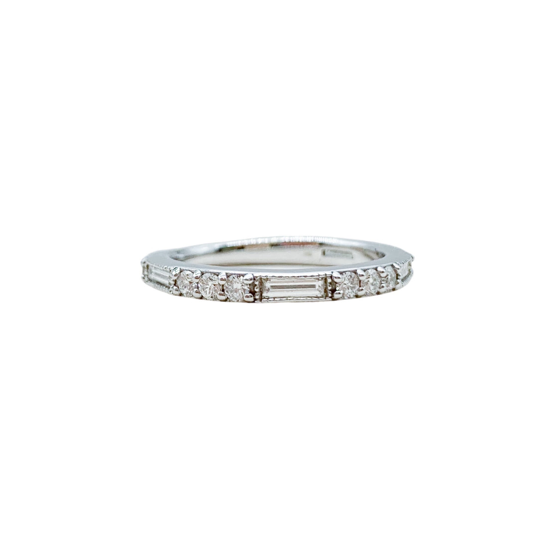 14k White Gold 0.44ctw Round Diamond Wedding Band