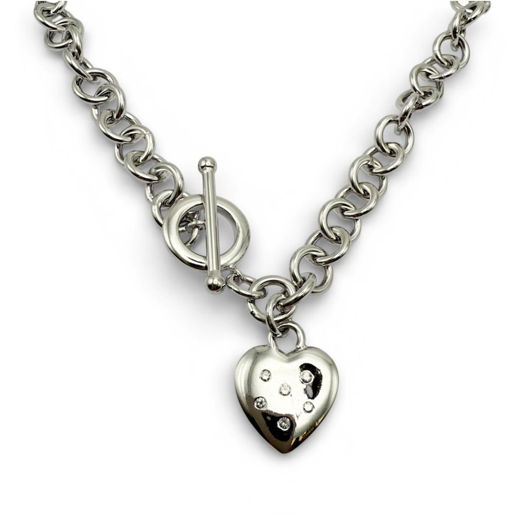 14k White Gold Collar Estate Necklace