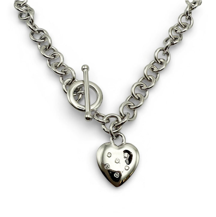 14k White Gold Collar Estate Necklace