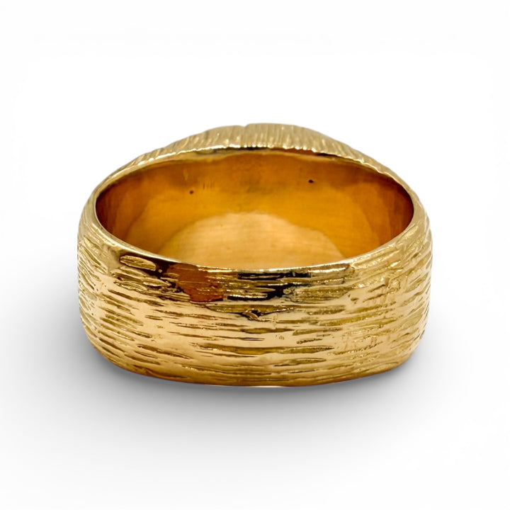 18k Yellow Gold Green Tourmaline Estate Ring