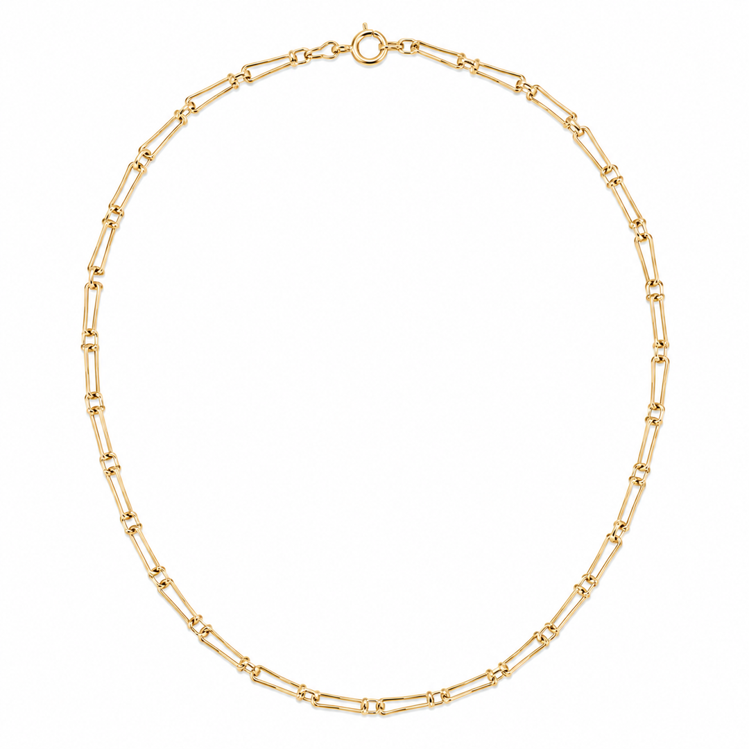 14k Yellow Tapered Link Estate Chain