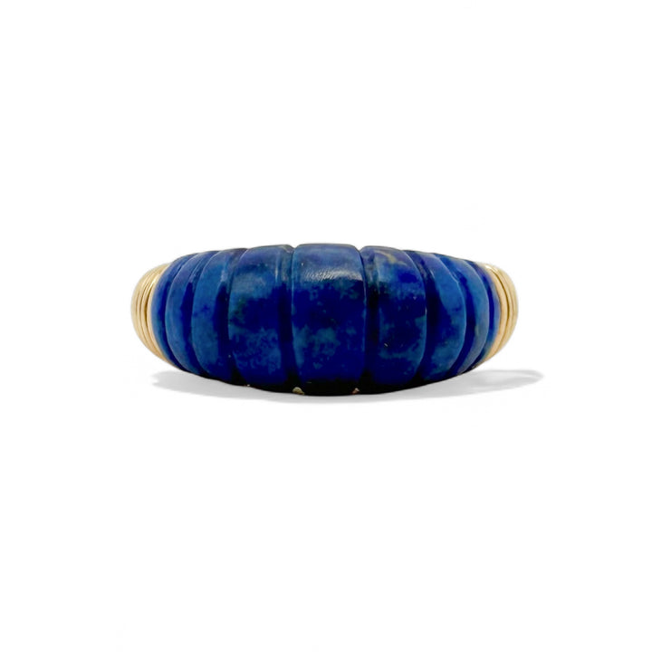 14k Yellow Gold Lapis Lazuli Estate Ring