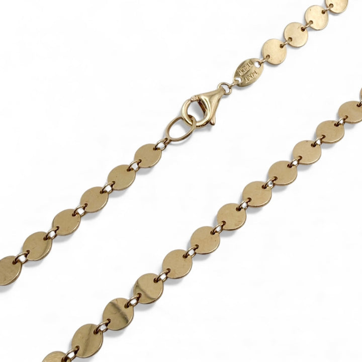 14k Yellow Gold Disc Estate Chain