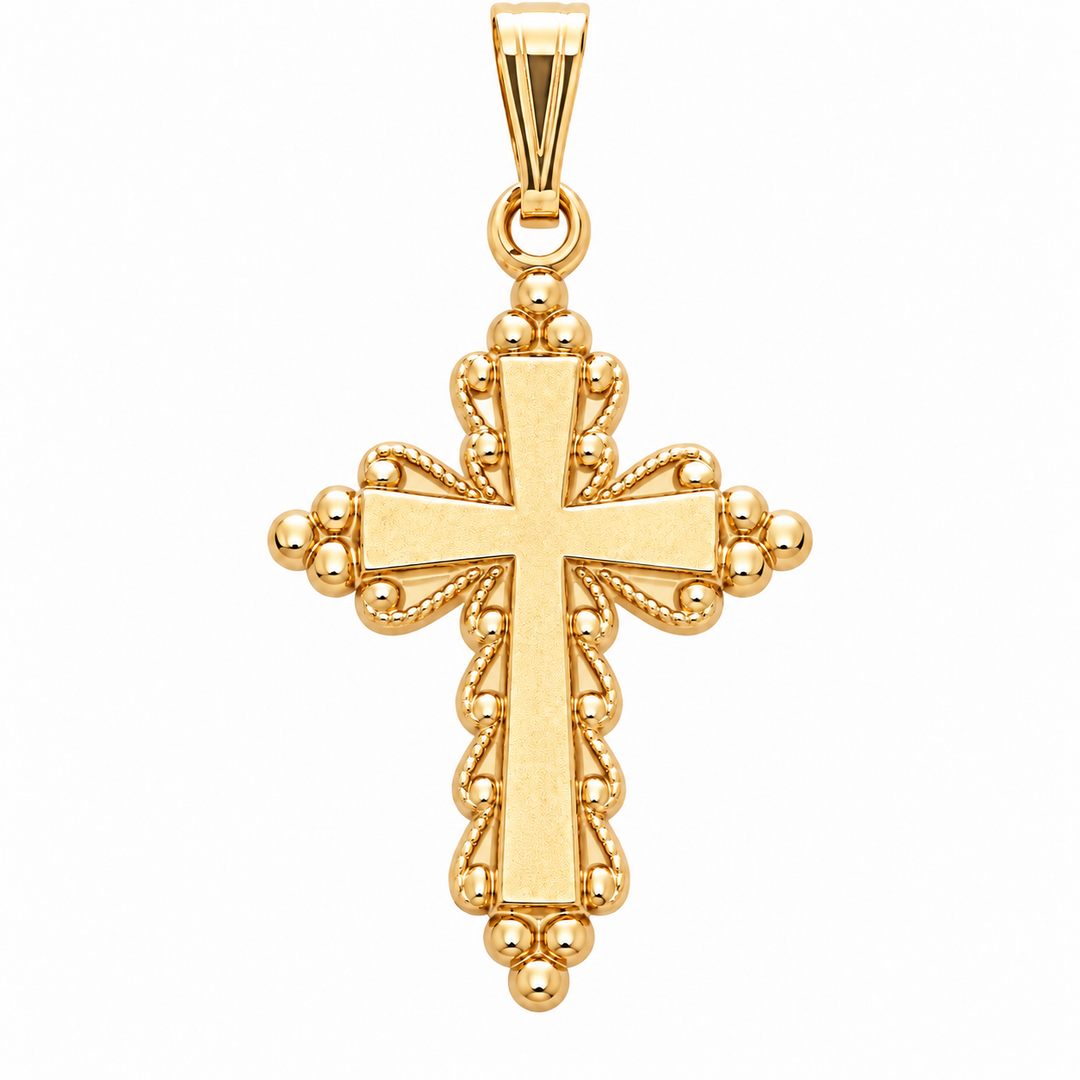 14k Yellow Gold Cross Pendant