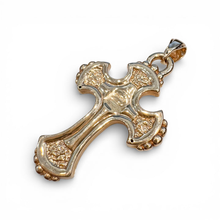 14k Yellow Gold Cross Estate Pendant