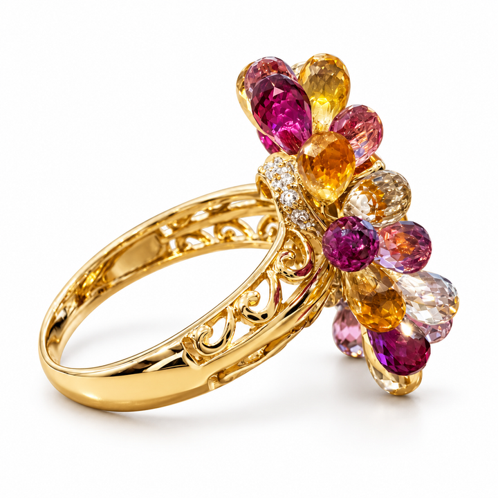 14k Yellow Gemstone Estate Ring