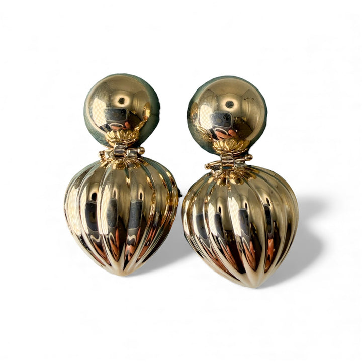 14k Yellow Gold Drop Estate Earrings