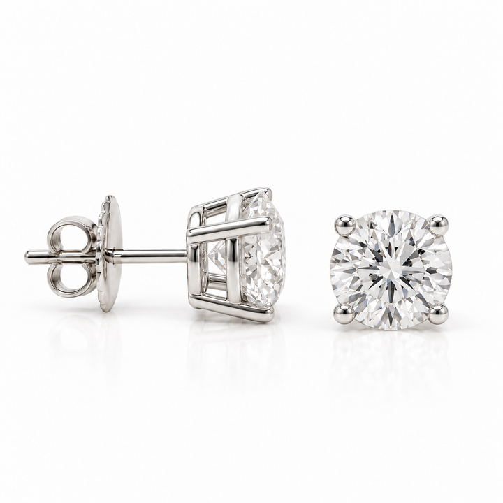 14k White Lab Grown Diamond Studs 1.44 cttw