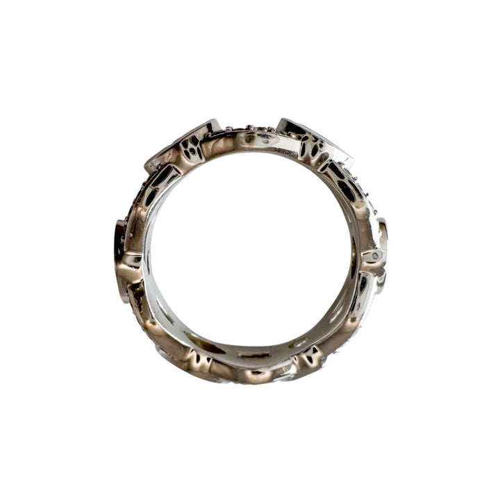 14k White Gold Eternity Diamonds Estate Ring