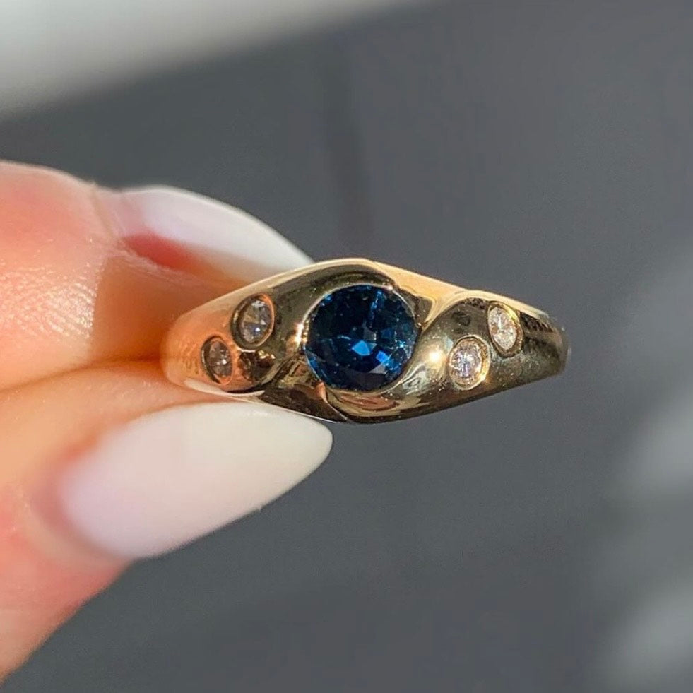 14k Yellow Gold Diamond Estate Ring