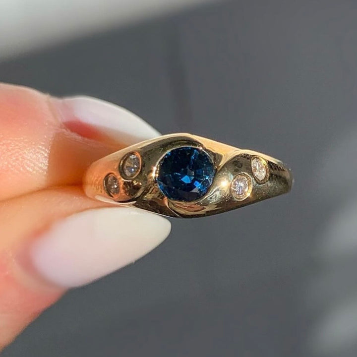 14k Yellow Gold Diamond Estate Ring