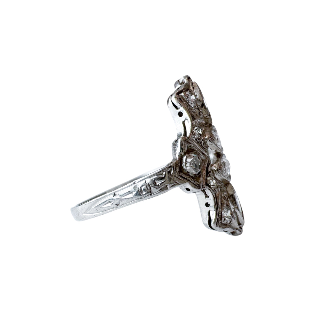 Platinum Antique Art Deco Estate Ring