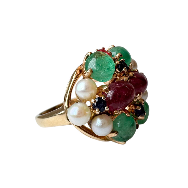 14k Yellow Gold Tourmaline Estate Ring