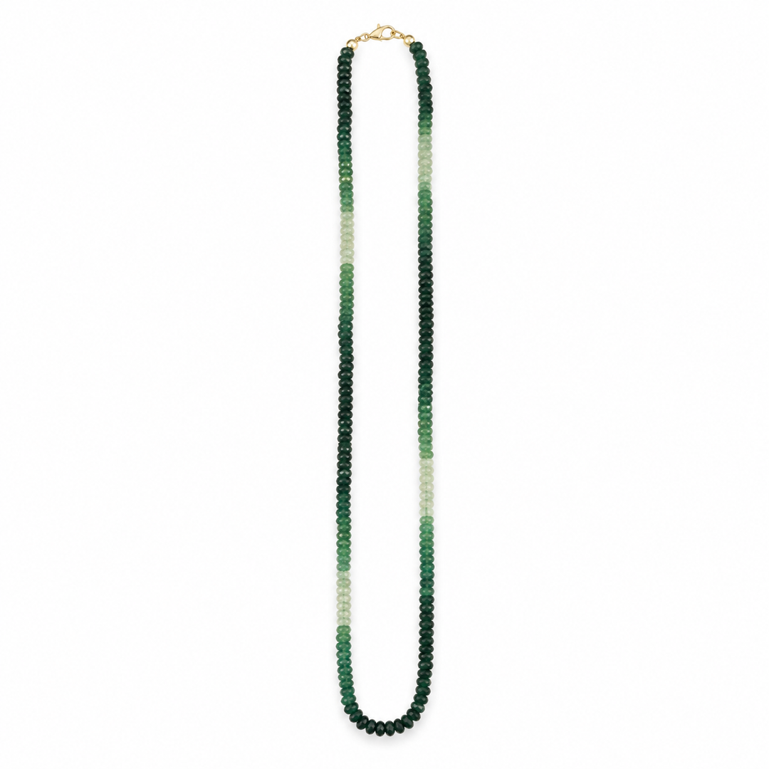 14k Yellow Emerald Ombre Strand