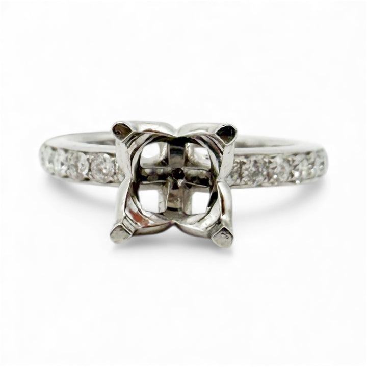 Platinum Semi-set engagement ring