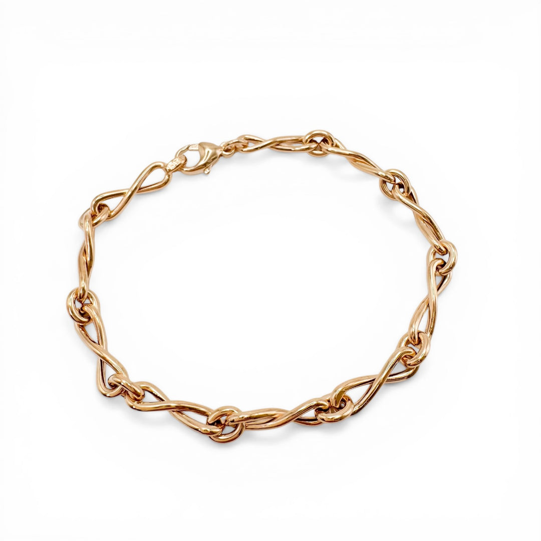 14k Yellow Gold Twist Link Bracelet