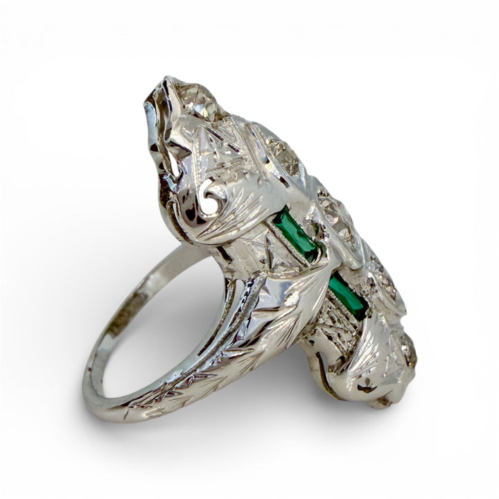 Platinum Art Deco Diamond Estate Ring