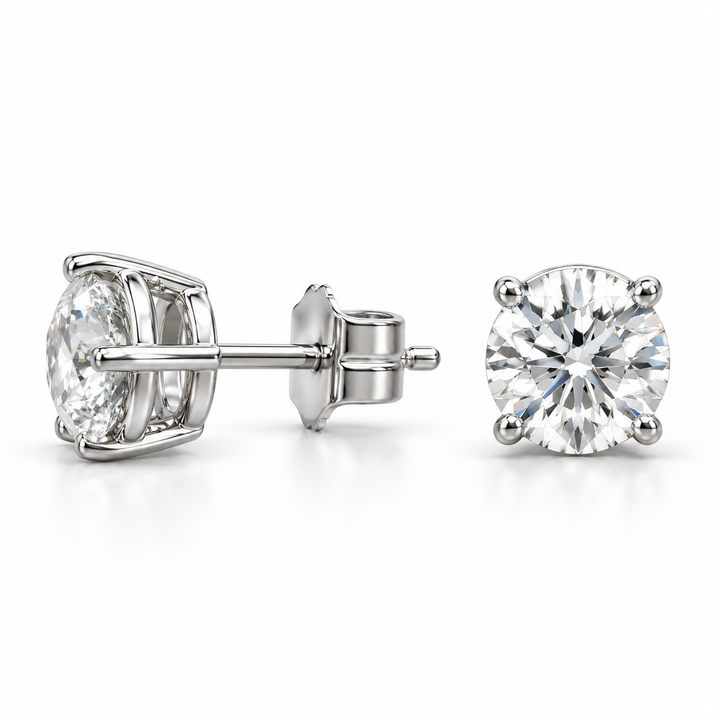 14k White Lab Grown Diamond Earrings 1.46 cttw
