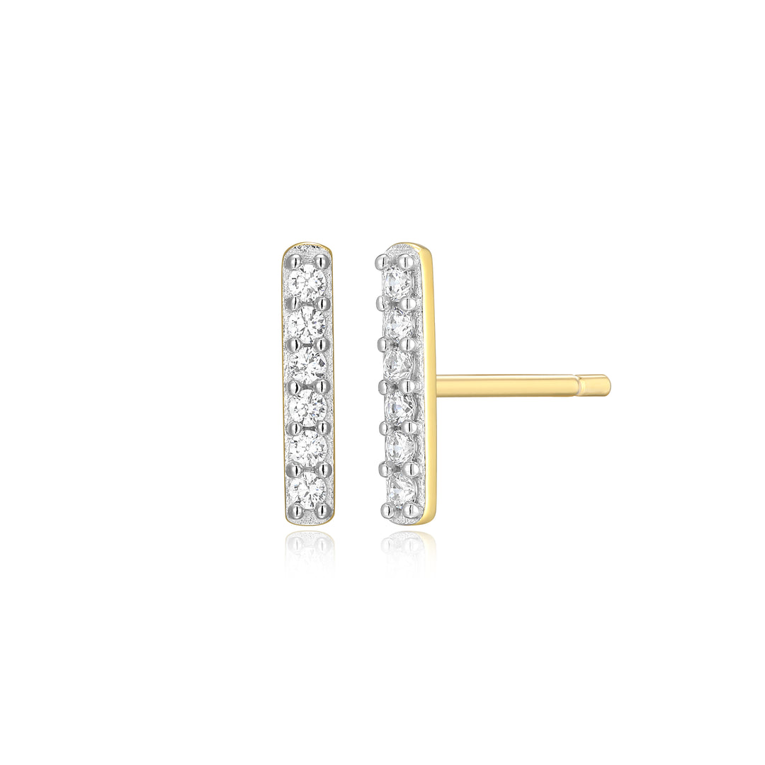Sterling Silver Yellow Stud Earrings