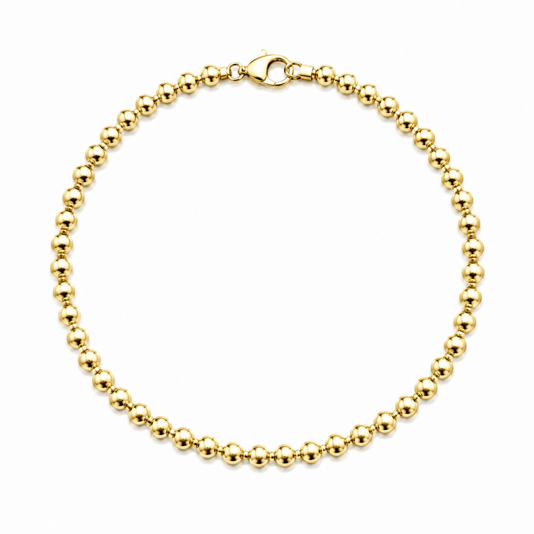 14k Yellow Gold Bead Bracelet