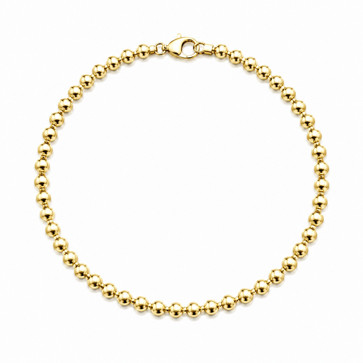 14k Yellow Gold Bead Bracelet