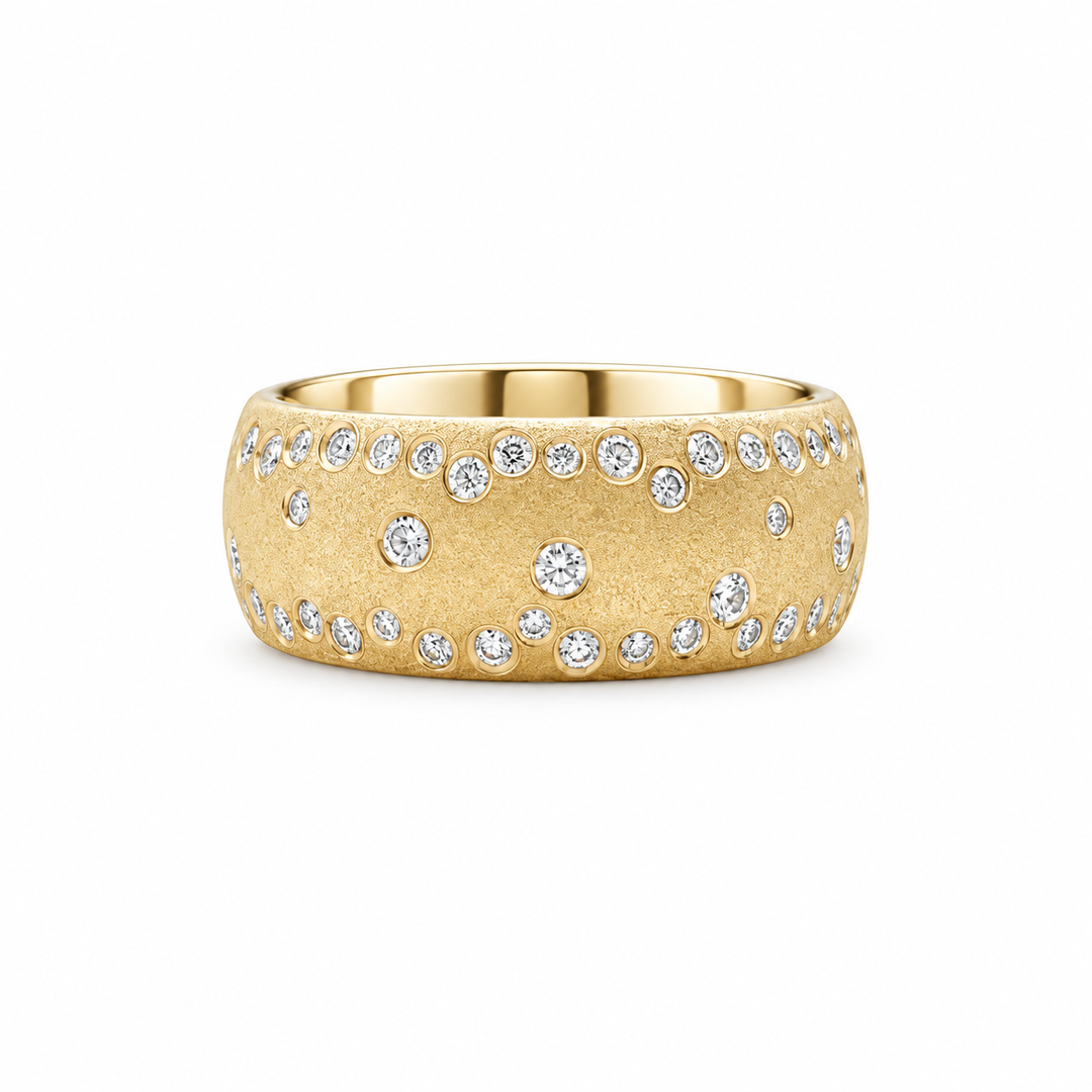 14k Yellow Gold 0.66ctw Round Diamond Wedding Band