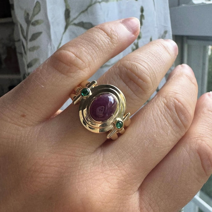 14k Yellow Gold Gemstone Ring Estate Ring